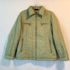 Utex Design Women Olive Green Quilted Jacket Size M